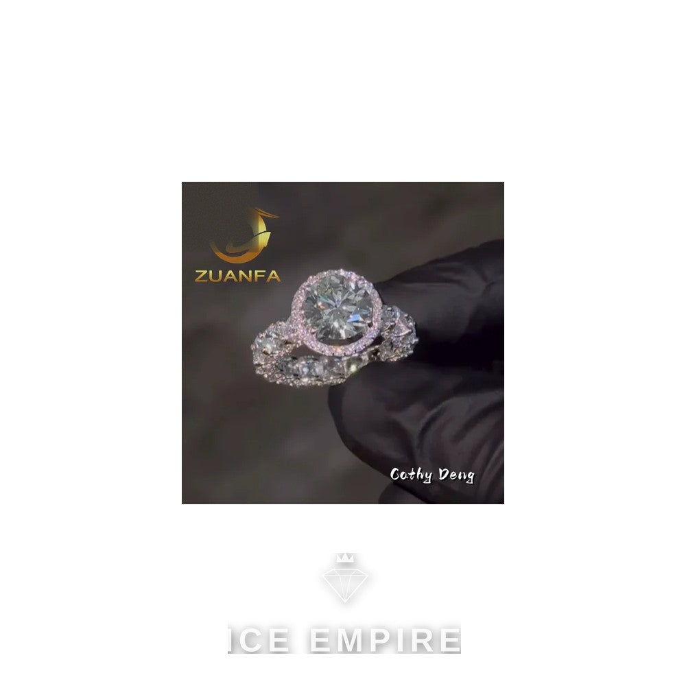Iced Out 925 Silver Moissanite Cuban Chain