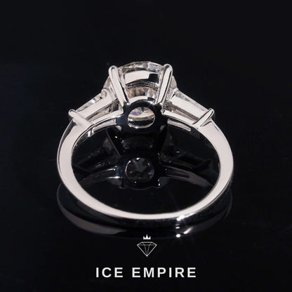 Iced Out Gold Plated Moissanite Wedding Band