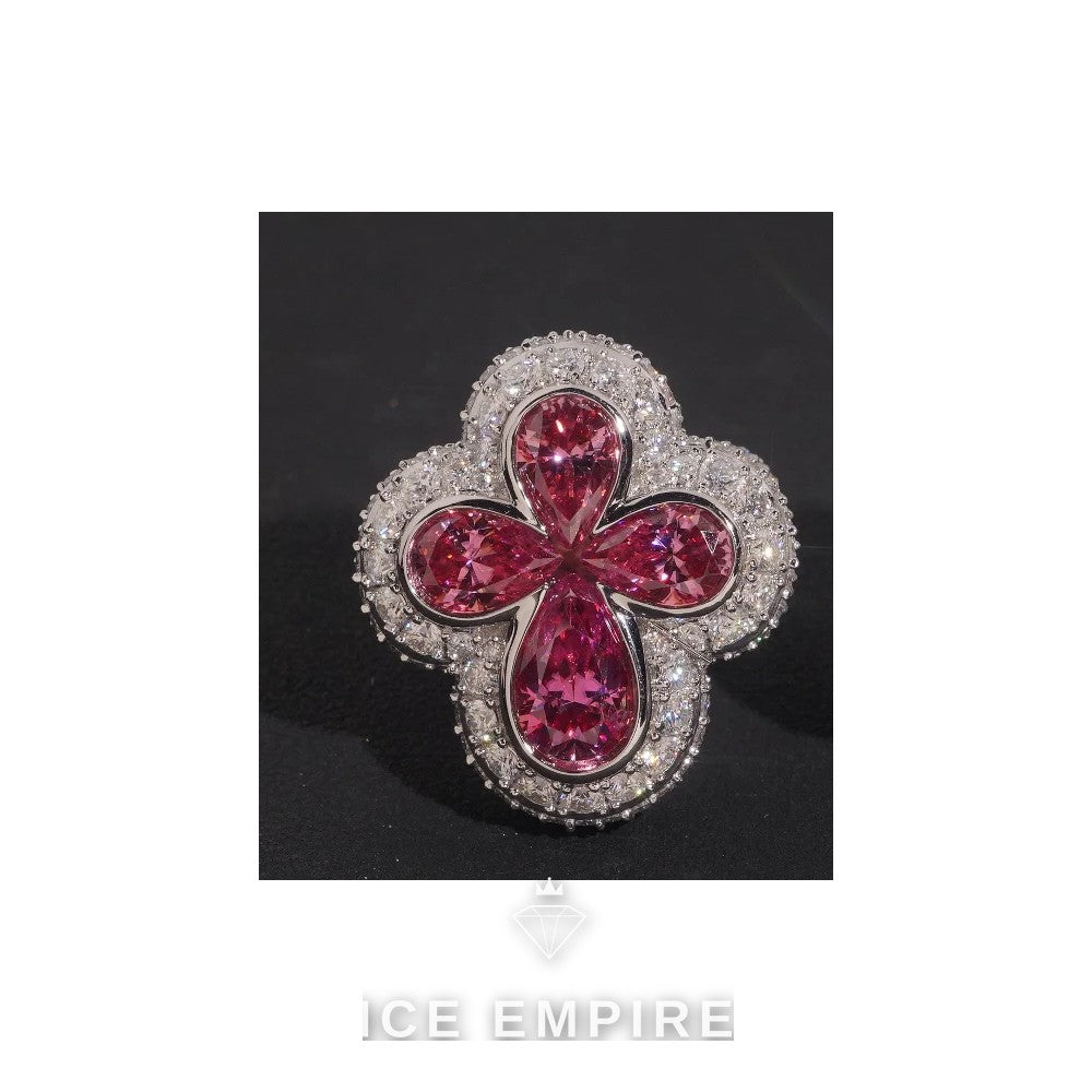 Iced Out 925 Silver Moissanite Ring