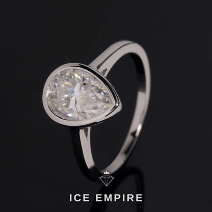 Iced Out 18K Gold Moissanite Wedding Band