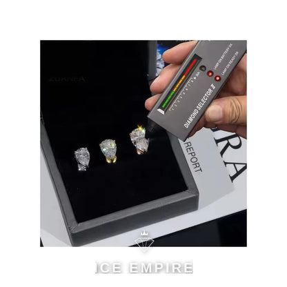 Iced Out 925 Silver Moissanite Stud Earrings