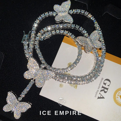 Iced Out Rose Gold Plated Moissanite Cuban Chain