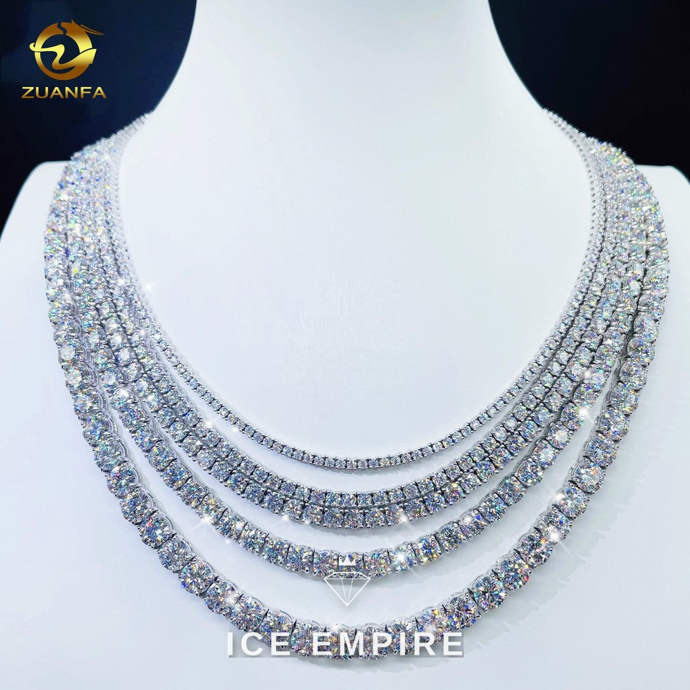 Iced Out Rose Gold Plated Moissanite Tennis Chain