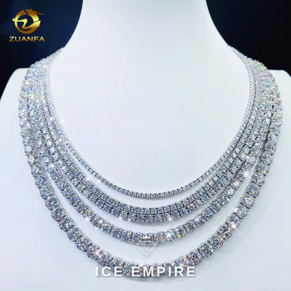 Iced Out Rose Gold Plated Moissanite Tennis Chain