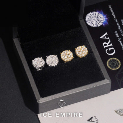 Iced Out 925 Silver Moissanite Earrings