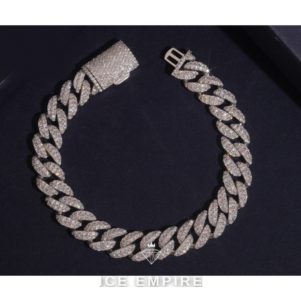Iced Out Rose Gold Plated Moissanite Cuban Chain