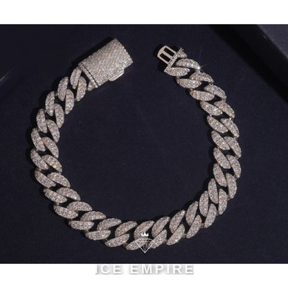 Iced Out Rose Gold Plated Moissanite Cuban Chain