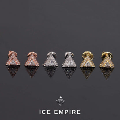 Iced Out 925 Silver Moissanite Stud Earrings