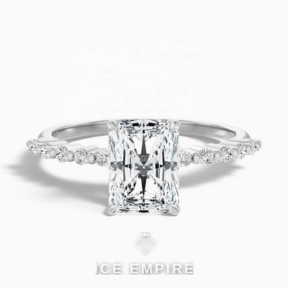 Iced Out 14K Gold Lab Grown Diamond Engagement Ring