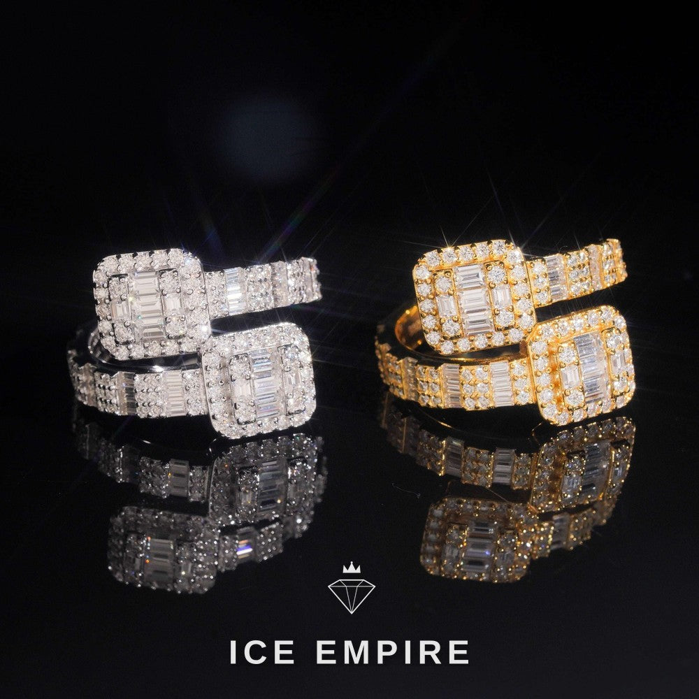 Iced Out 925 Silver Moissanite Ring