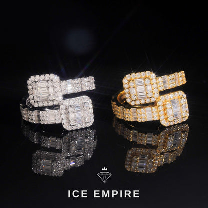 Iced Out 925 Silver Moissanite Ring