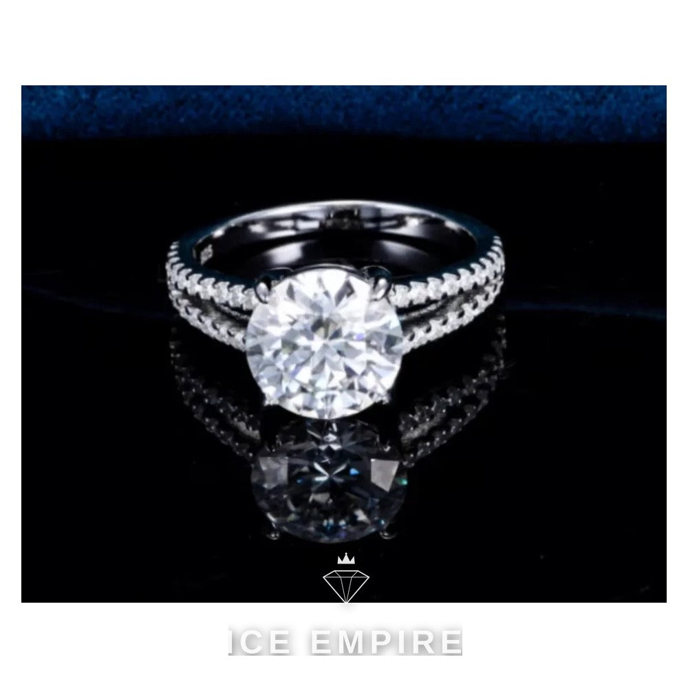 Iced Out 925 Silver Moissanite Ring