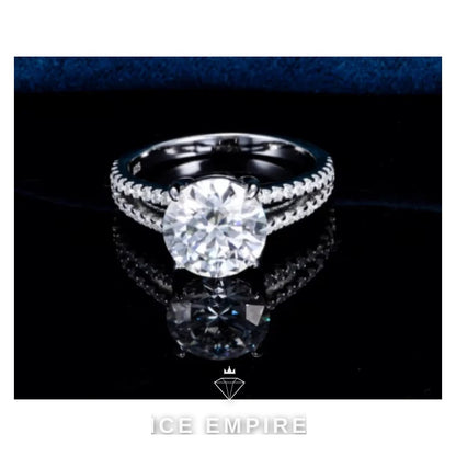 Iced Out 925 Silver Moissanite Ring