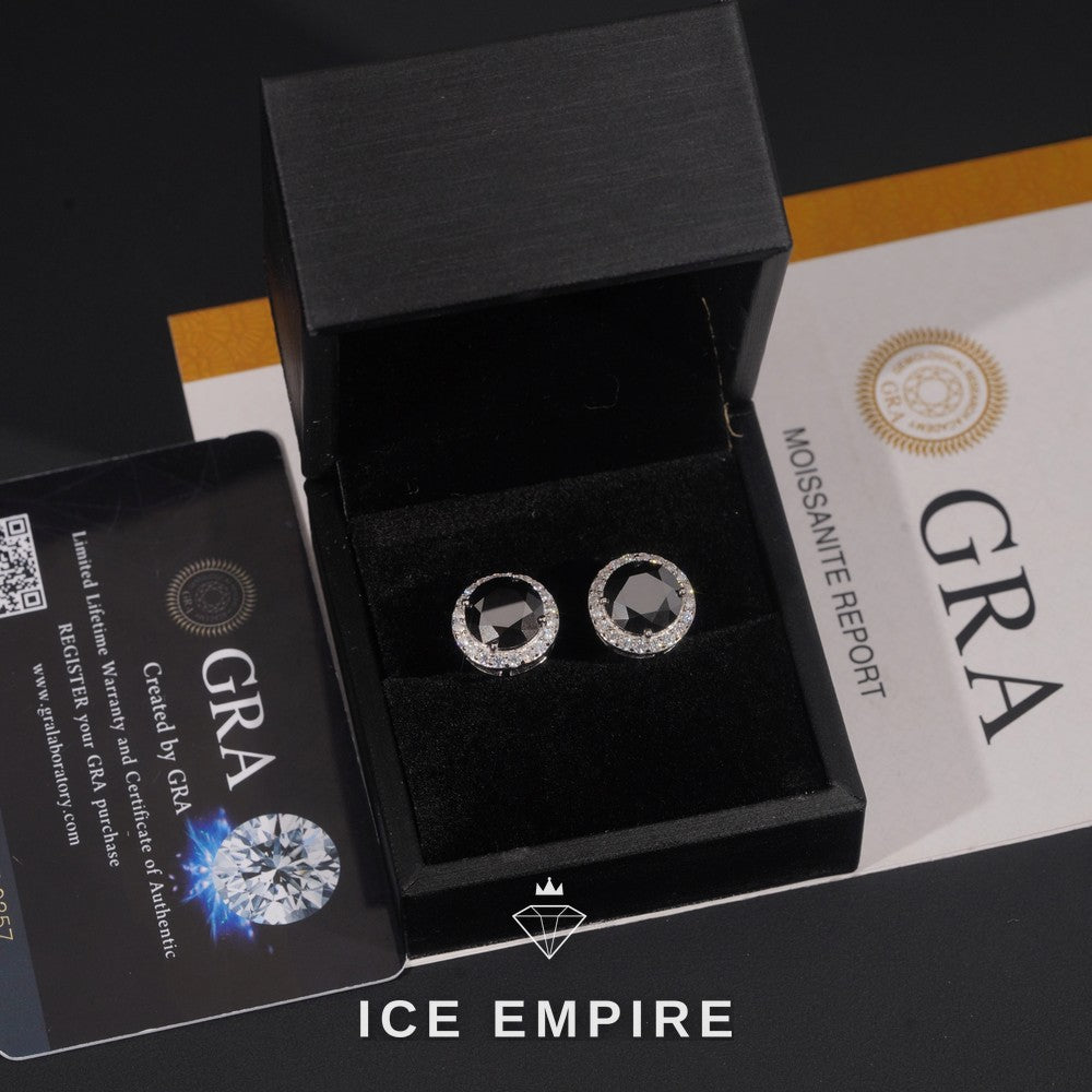 Iced Out 925 Silver Moissanite Earrings