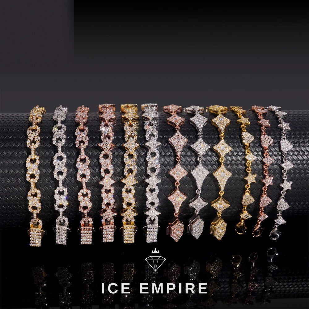 Iced Out Rose Gold Plated Moissanite Cuban Chain