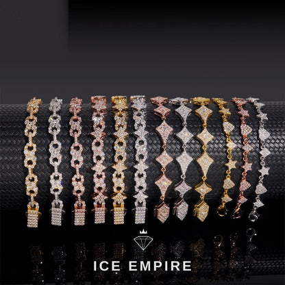 Iced Out Rose Gold Plated Moissanite Cuban Chain