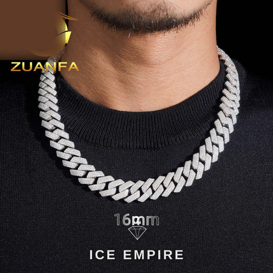 Iced Out Rose Gold Plated Moissanite Cuban Chain