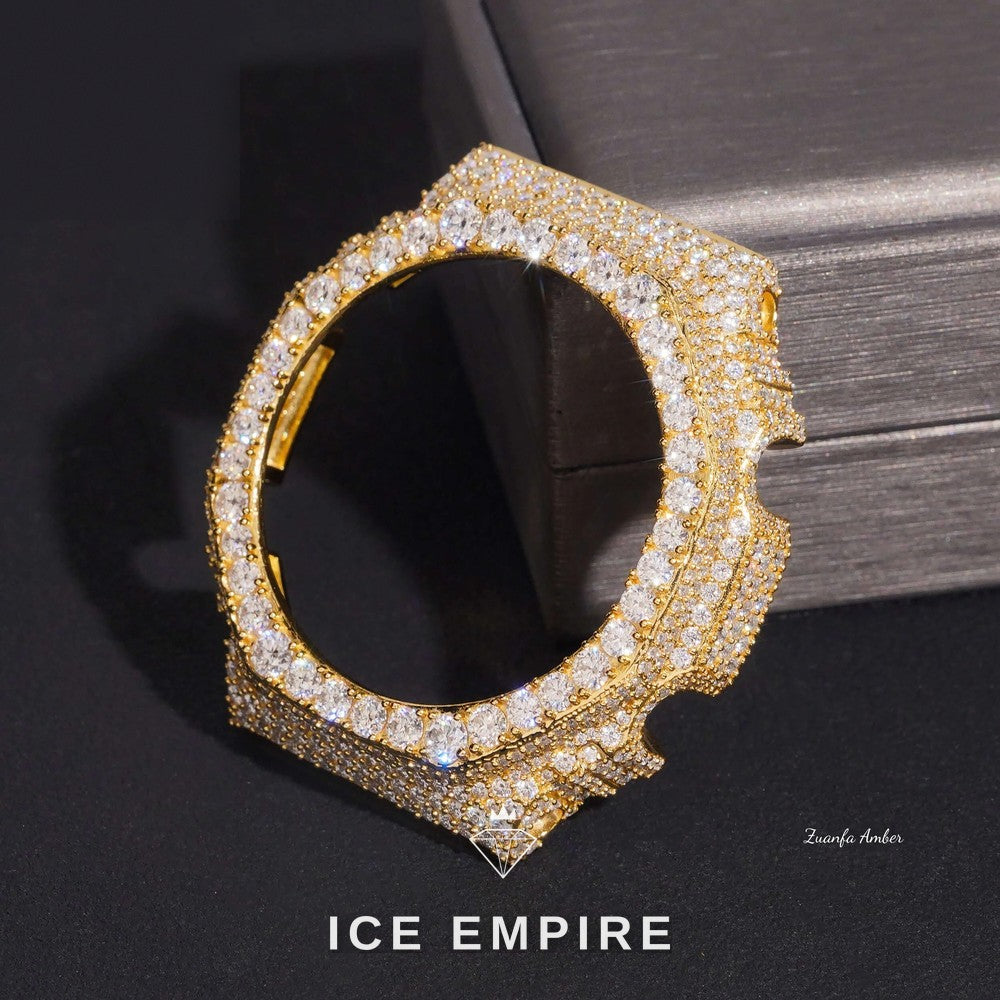 Iced Out Gold Plated Lab Grown Diamond Watch