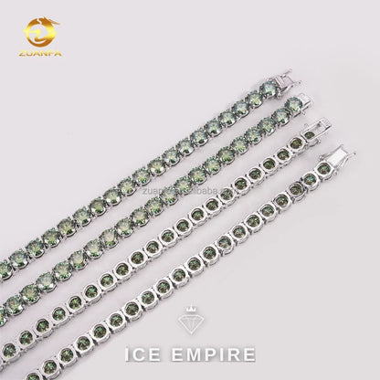 Iced Out 925 Silver Moissanite Tennis Chain