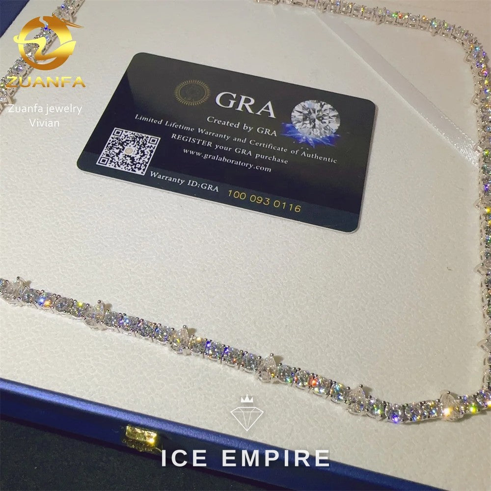Iced Out Rose Gold Plated Moissanite Cuban Chain