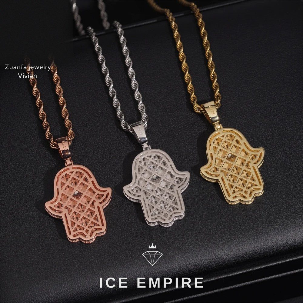Iced Out 925 Silver Moissanite Pendant
