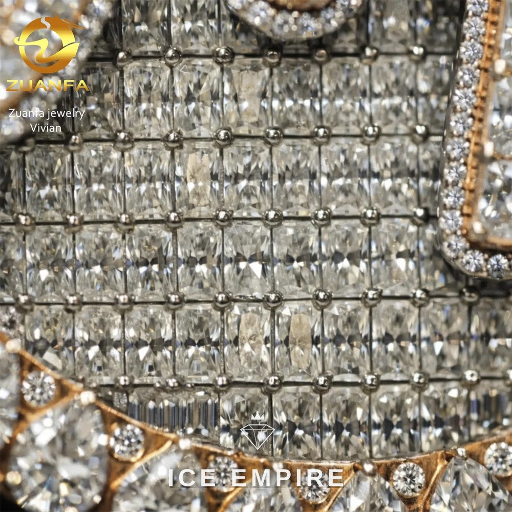 Iced Out Cross 925 Silver Moissanite Pendant