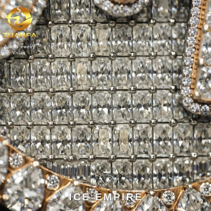 Iced Out Cross 925 Silver Moissanite Pendant