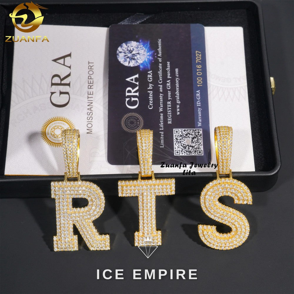 Iced Out 925 Silver Moissanite Pendant