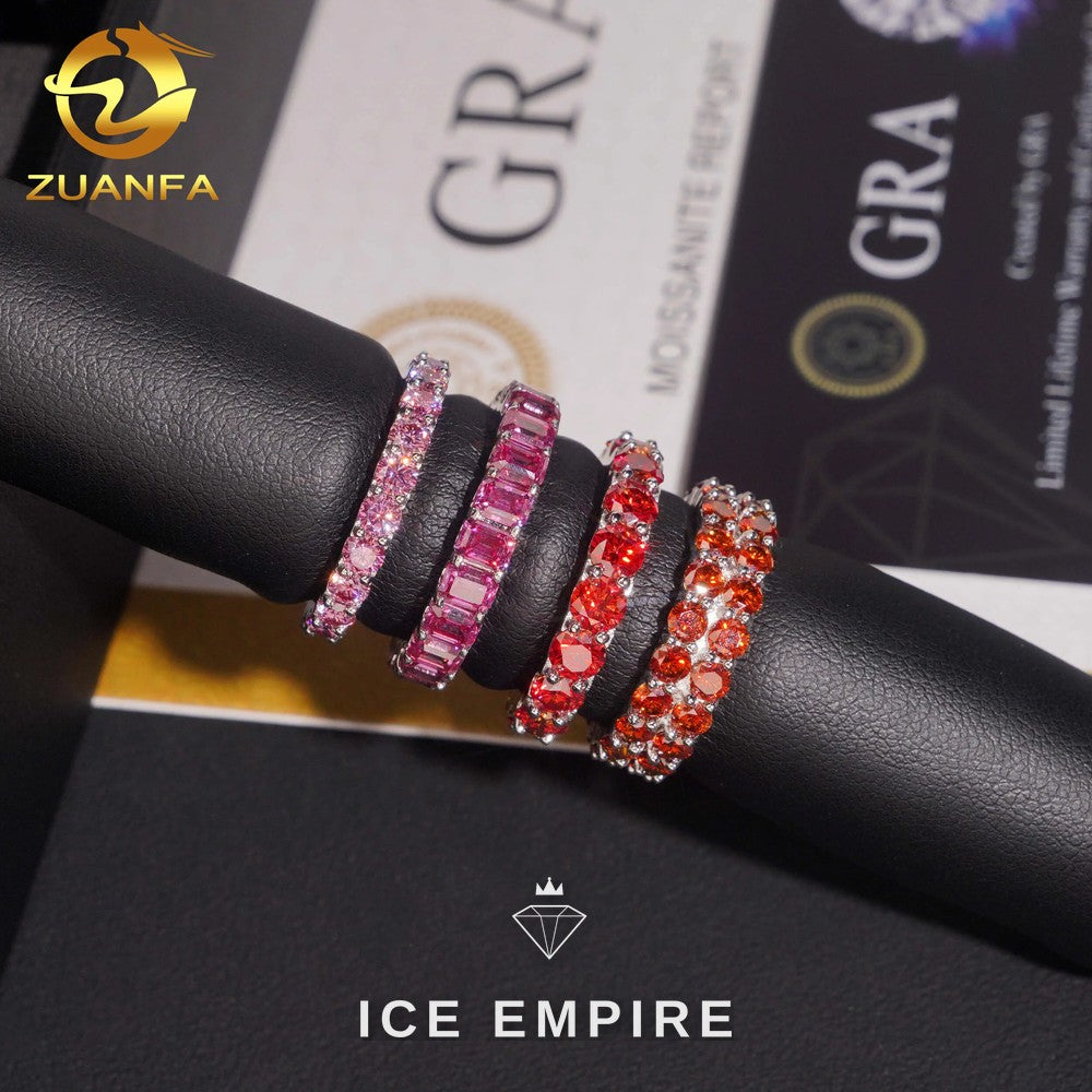 Iced Out Rose Gold Plated Moissanite Ring
