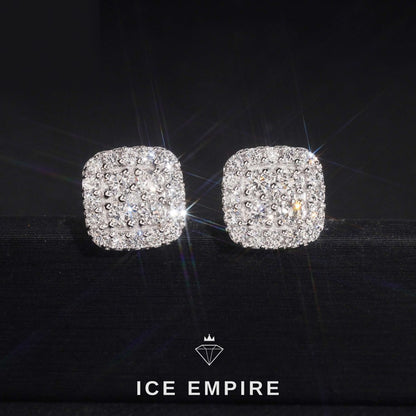 Iced Out Rose Gold Plated Lab Grown Diamond Stud Earrings