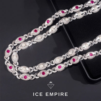 Iced Out Rose Gold Plated Moissanite Cuban Chain