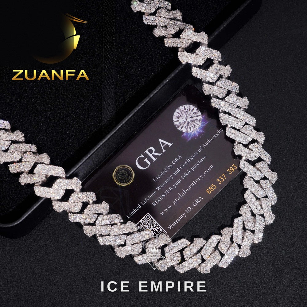 Iced Out Rose Gold Plated Moissanite Cuban Chain