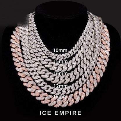 Iced Out Rose Gold Plated Moissanite Cuban Chain