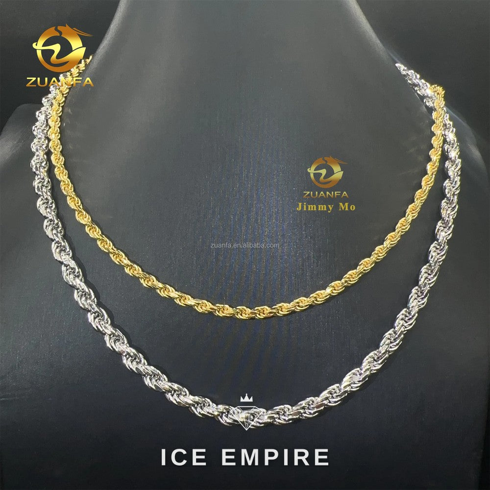 Iced Out Rose Gold Plated Moissanite Cuban Chain