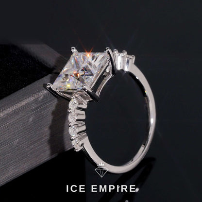Iced Out Gold Plated Moissanite Wedding Band