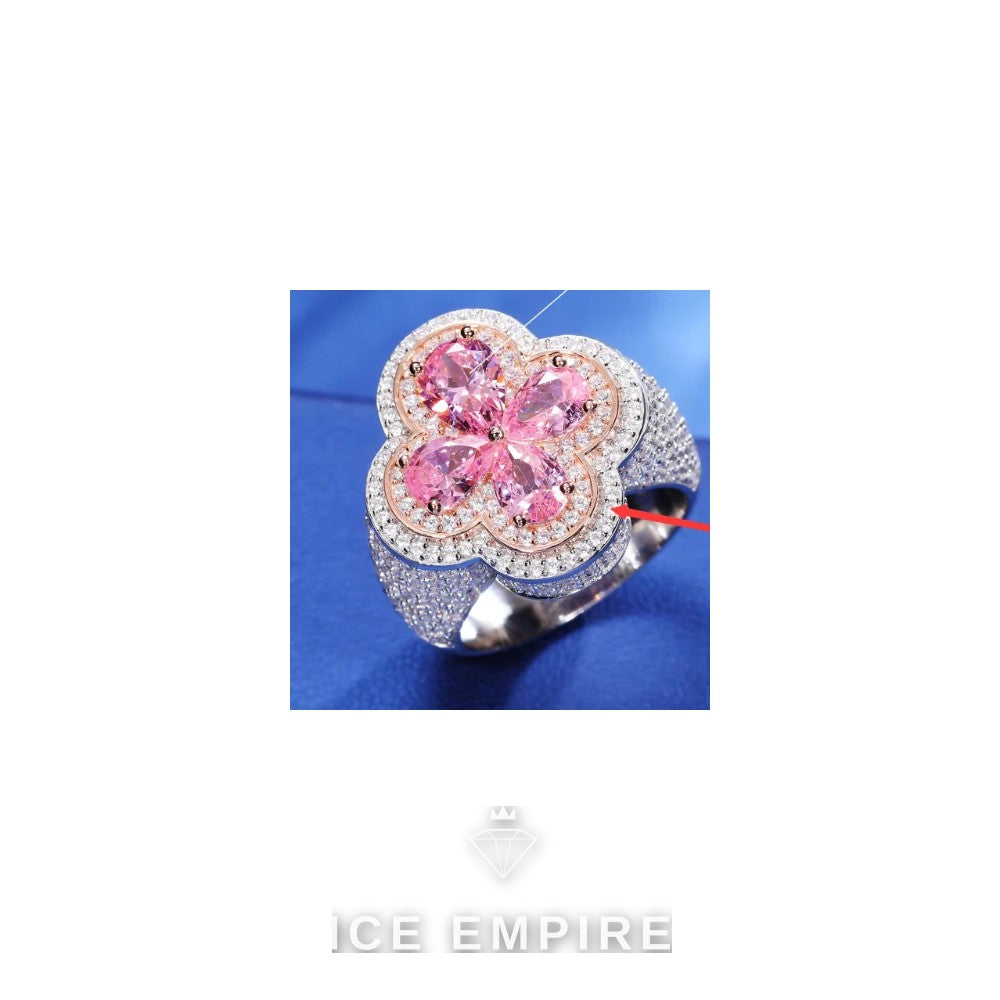 Iced Out 925 Silver Moissanite Ring