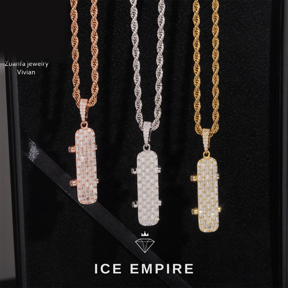 Iced Out 925 Silver Moissanite Pendant