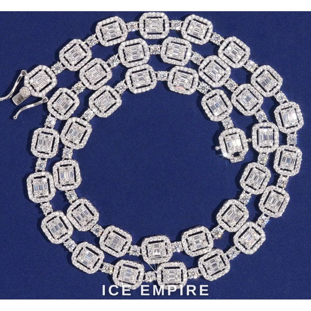 Iced Out Rose Gold Plated Moissanite Cuban Chain