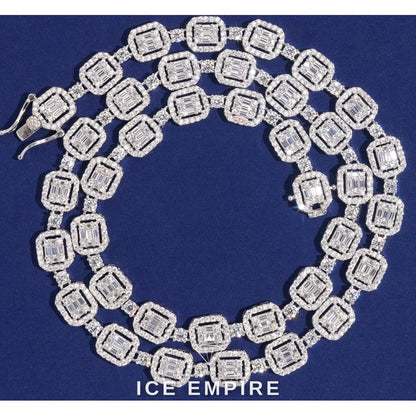 Iced Out Rose Gold Plated Moissanite Cuban Chain