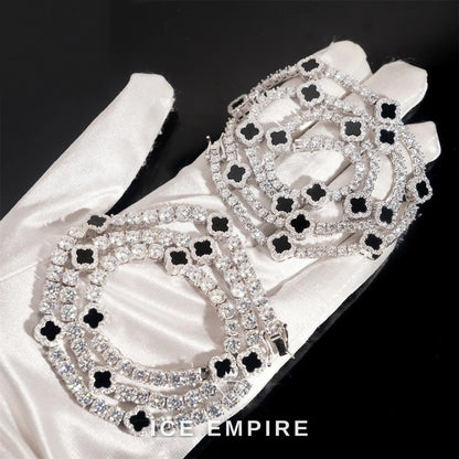 Iced Out 925 Silver Moissanite Tennis Chain