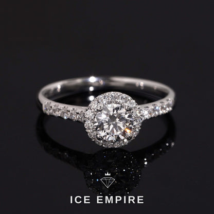 Iced Out Gold Plated Lab Grown Diamond Engagement Ring