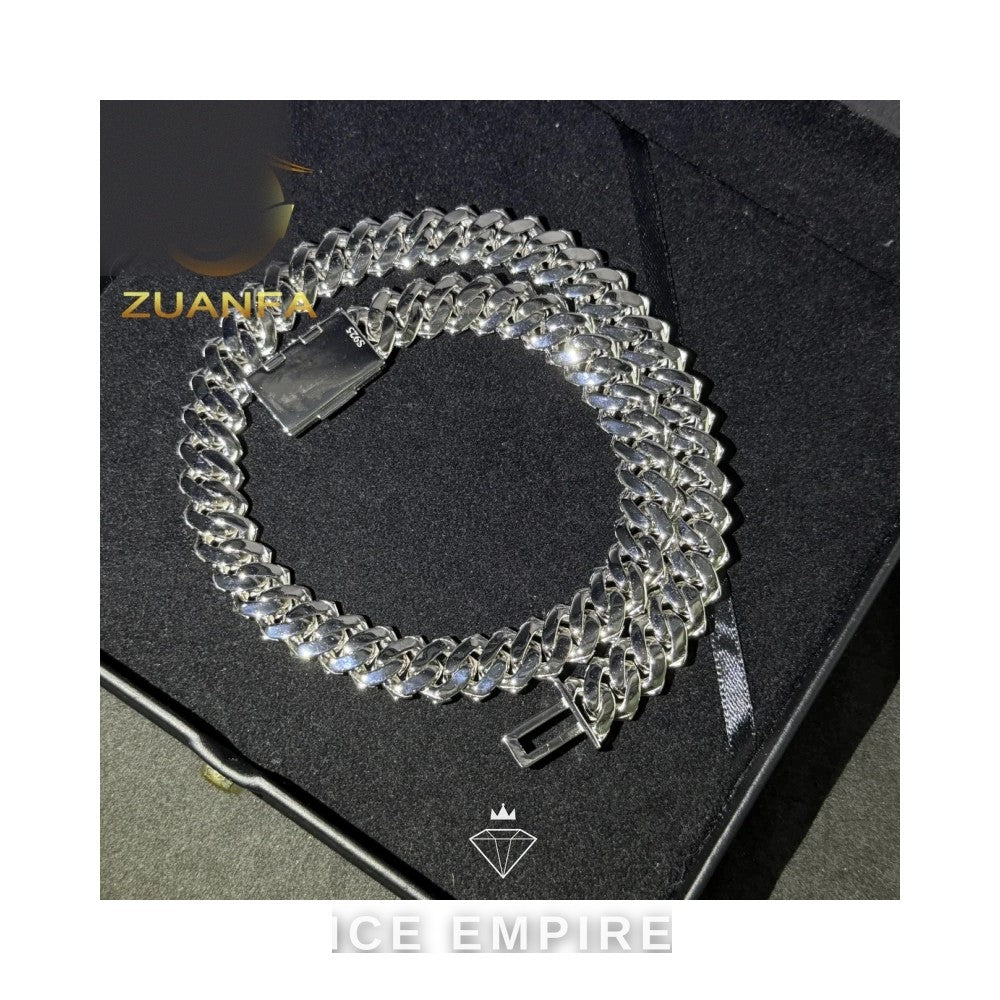 Iced Out Rose Gold Plated Moissanite Cuban Chain