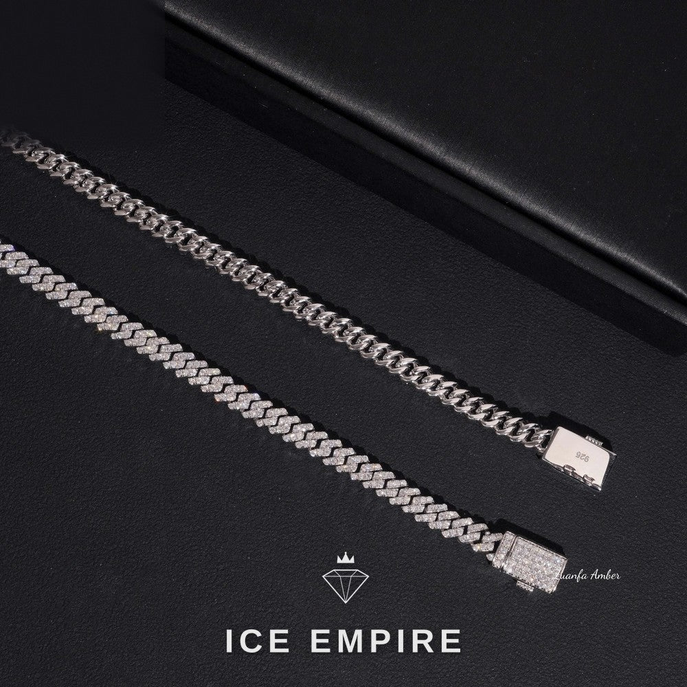 Iced Out 14K Gold Lab Grown Diamond Cuban Chain