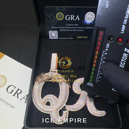 Iced Out 925 Silver Pendant