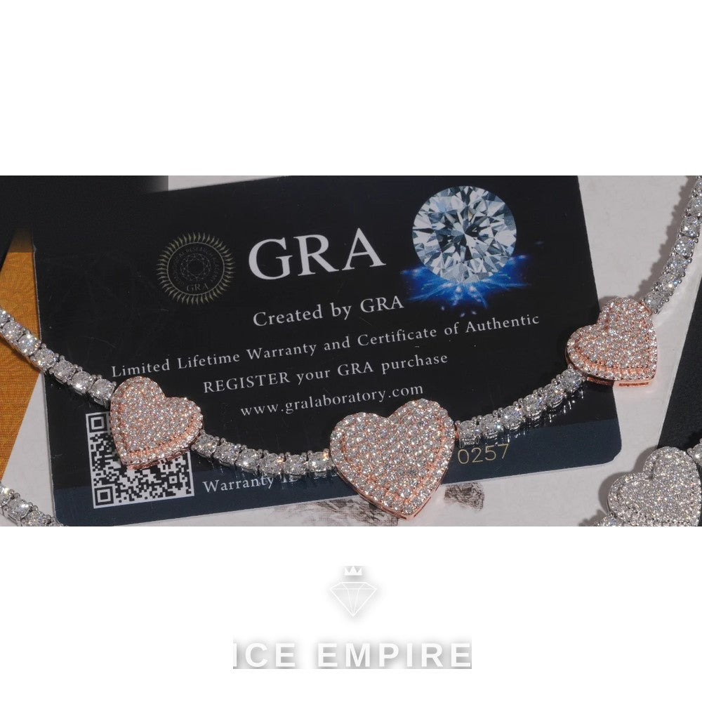 Iced Out Rose Gold Plated Moissanite Cuban Chain
