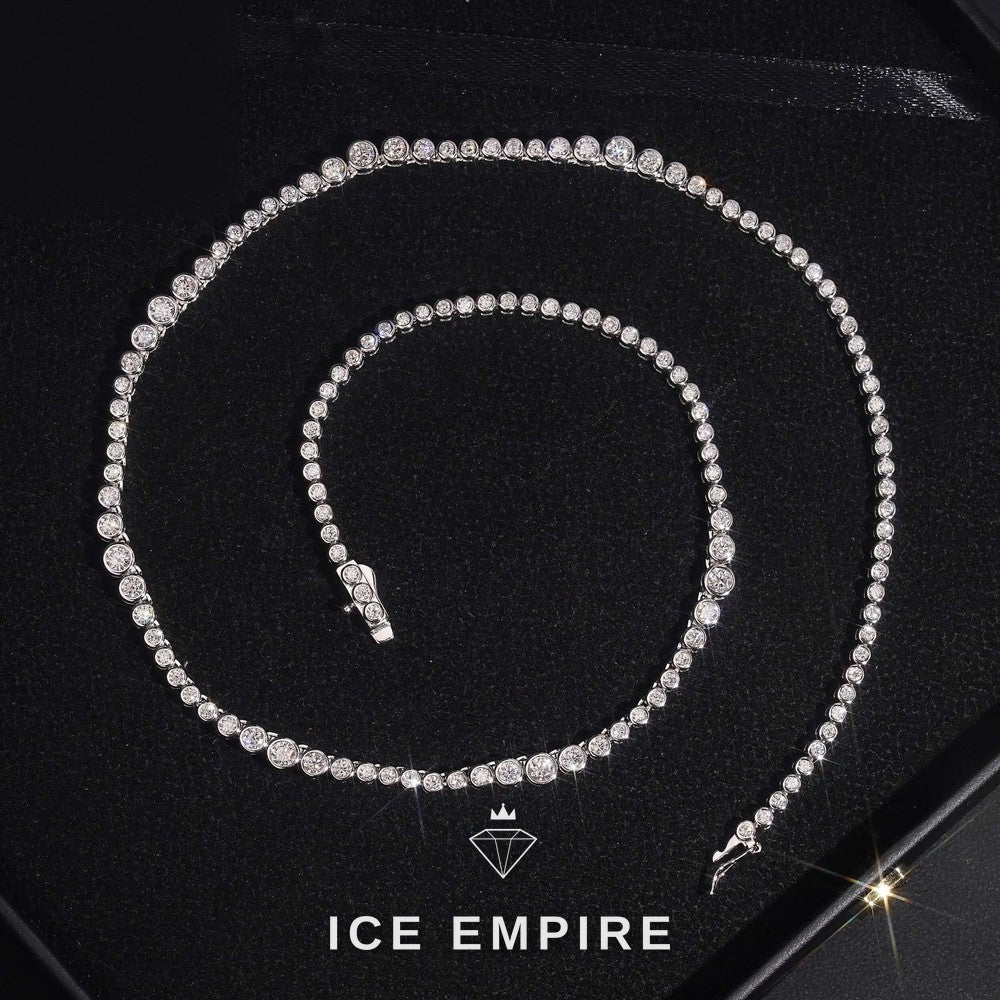 Iced Out Rose Gold Plated Moissanite Cuban Chain
