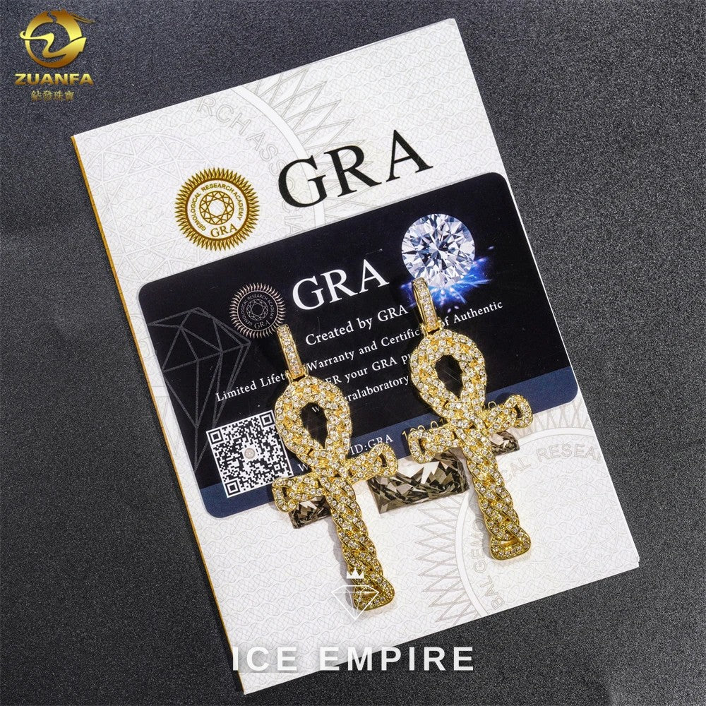 Iced Out Cross Gold Plated Pendant