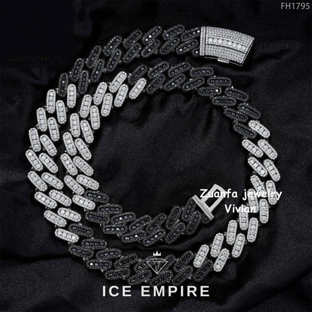 Iced Out Rose Gold Plated Moissanite Cuban Chain