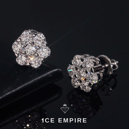 Iced Out Rose Gold Plated Lab Grown Diamond Earrings