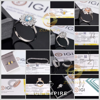Iced Out 18K Gold Lab Grown Diamond Ring